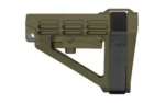 SB Tactical SBA4 5-Postion Adjustable Brace for AR-15 OD Green - alternate view 2