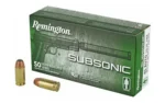 Remington Arms Co. Inc. Remington Subsonic Handgun Ammunition .45 Auto 230gr FNEB 830 fps 50/ct - alternate view 2