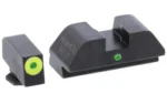 Ameriglo Glock Tritium I-Dot Night Sight Set for Glock 42 43 - Lime Outline Front / Single Green Dot Rear - alternate view 2