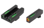 Truglo TFX Pro Tritium/Fiber Optic Day/Night Sights for Glock Slimline Models 42/43/43x/48 Orange Outline Front Rear Green