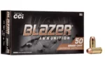 CCI Blazer Brass Handgun Ammunition .40 S&W 180 gr FMJ 985 fps 50/ct - alternate view 2