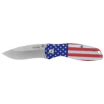 Kershaw Knives Kershaw Blur Folding Knife 3-2/5" Drop Point Blade USA Flag - alternate view 2