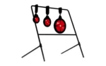 The Allen Company Inc. EZ-Aim Triple Deflector Spinner Target System Rimfire .22 Cal. & Air Guns 10.75"W x 12.5"H - Black/Red