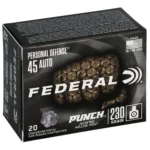 Federal Cartridge Co. Federal Personal Defense Punch Handgun Ammunition .45 ACP 230 gr JHP 890 fps 20/ct - alternate view 2