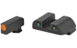Ameriglo Trooper Tritium Sight Set Green with Orange Front Green with Black Rear for Glock 42 43 43x 48 - alternate view 2
