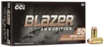 CCI Blazer Brass Handgun Ammunition 10mm Auto 180 gr FMJ 1200 fps 50/ct - alternate view 2