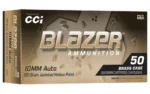 Cci Blazer Brass Handgun Ammunition 10mm Auto 180gr JHP 1175 fps 50/ct - alternate view 2