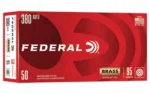 Federal Cartridge Co. Federal Champion Handgun Ammunition .380 Auto 95gr FMJ 990 fps 50/ct - alternate view 2