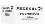Federal Cartridge Co. Federal Bulk Rifle Ammunition .223 Rem 55gr FMJ 3240 fps 500/ct - alternate view 2