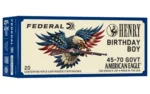 Federal Cartridge Co. Federal Henry 250th Anniversary Rifle Ammunition .45-70 Govt 300gr HP 1850 fps 20/ct - alternate view 2