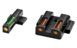 North Pass Ltd. Hiviz HIVIZ LiteWave H3 sight Orange/Green LitePipe/Orange front ring fits S&W Shield models - alternate view