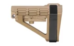 SB Tactical SBA4 5-Postion Adjustable Brace for AR-15 FDE - alternate view 2
