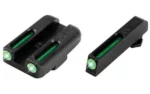 Truglo TFO Tritium/Fiber-Optic Day/Night Sights Fits Glock Slimline Models 42/43/43x/48 Set Sights Green Front / Green Rear