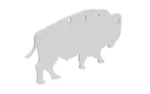Birchwood Casey AR500 3/8" Silhouette Plate Target 3-Hole Bison - alternate view 2