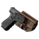 Mission First Tactical Leather Hybrid IWB/OWB Holster for Glock 19/23/44/45 Brown Ambi - alternate view 2