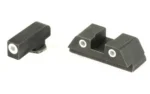 Ameriglo Classic 3 Dot Night Sight Set for Glock 42/43 / Front Tritium - Green / Front Outline - White / Rear Tritium - Green