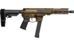 Cmmg Inc. CMMG Banshee MKGs Fixed Ejector Handgun 9mm Luger 33rd Magazine 8" Barrel RipBrace Midnight Bronze - alternate view