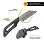Outdoor Edge Pivot Fixed Knife 2-3/5" Wharncliffe Blade Black - alternate view 2