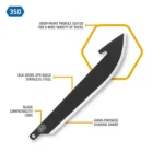 Outdoor Edge 3-1/5" Drop-Point Blade Pack Black 6/ct - alternate view 2