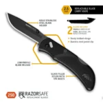 Outdoor Edge RazorEDC Lite Replaceable Blade Folding Knife 2-1/2" Drop Point Blade Black - alternate view 2