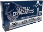 Fiocchi Ammunition Fiocchi Field Dynamics Rifle Ammunition .308 Win. 165 gr PSP 2700 fps 20/ct - alternate view 2