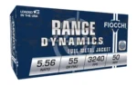 Fiocchi Ammunition Fiocchi Range Dynamics Rifle Ammunition 5.56X45 NATO 55 gr FMJ 3240 fps 50/ct - alternate view 2