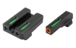 Truglo TFX Pro Next Gen Tritium & Fiber Optic Xtreme Handgun Sight - Sig Sauer #6 front / #8 rear - Orange Outline Front/Rear