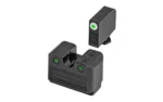 Truglo Tritium Pro Night Sights Fit Glock MOS 20 21 25 28 29 30 31 32 37 40 and 41 - White Outline Front/Rear Green
