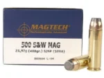 Magtech Ammunition CompanyInc MagTech Handgun Ammunition .500 S&W 400 gr JSP 1608 fps 20/ct - alternate view 2
