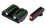 Truglo Brite-Site Fiber-Optic Sights (Low) for Glock 17 / 17L 19 22 23 24 26 27 33 34 35 38 39 45 Front Red Rear Green
