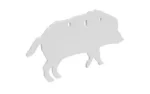 Birchwood Casey AR500 3/8" Silhouette Plate Target 3-Hole Boar - alternate view 2