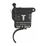 TriggerTech Rem 700 Special Curved Trigger, black trigger assembly in side view with curved shoe