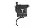 TriggerTech Rem 700 Special Curved Trigger, black trigger assembly in side view with curved shoe