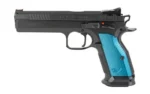 Cz-Usa Firearms CZ 75 Tactical Sport 2 Handgun 9mm Luger 20rd Magazines 5.28" Barrel Blue Aluminum Grips - alternate view 2