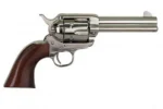 Cimarron Fac Cimarron Firearms Pistolero Nickel Handgun .22 LR 10rd Capacity 4.75" Barrel Wood Grips - alternate view 2