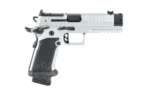 Sig Sauer Sig Saur P211 Quicksilver Handgun 9mm Luger 21rd(2)&23rd(1) Magazines 4.4" Barrel Silver Alloy Compensator Fiber