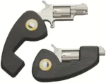 North American Arms NAA 22MS HG Handgun .22 Mag 5rd Capacity 1.125" Barrel Silver with Black Holster Grip - alternate view 2