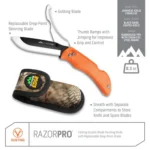 Outdoor Edge RazorPro G Replaceable Blade Folding Knife 3-1/2" Drop Point Blade Black - alternate view 3