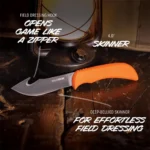 Outdoor Edge WildBone Two-Knife Combo with Sharpener 5" Boning Blade & 4" Skinner Blade Orange - alternate view 3