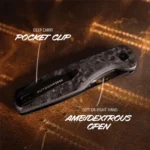Outdoor Edge Kaytan Folding Knife 3-3/10" Drop Point Blade Black - alternate view 3
