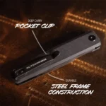 Outdoor Edge Peleus Folding 3-3/10" Clip Point Blade Blade Black - alternate view 3
