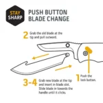 Outdoor Edge 2-1/5" Drop Point Blade Pack Half Serration Black 6/ct - alternate view 3