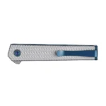 Columbia River Knife & Tool CRKT CEO Microflipper Folding Knife 2-3/8" Drop Point Blade Silver and Blue - alternate view 3