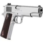 Colt Manufacturing Colt 1911 Gov't Handgun .38 Super 9rd Magazine 5" Barrel Polished Stainless with Wood Grips - alternate