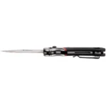 Rock Ridge Outdoors Telum Tremor Tactical Automatic Knife 3-1/2" Drop Point Blade Black - alternate view 3