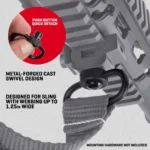 The Allen Company Inc. Allen Push Button QD Steel Gun Swivels 1.25" Black 2/ct - alternate view 3