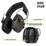The Allen Company Inc. Allen ULTRX Stereo Electronic Ear Muffs 24dB Olive - alternate view 3