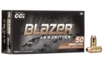 CCI Blazer Brass Handgun Ammunition .40 S&W 165 gr FMJ 1050 fps 50/ct - alternate view 3