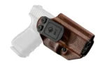 Mission First Tactical Leather Hybrid IWB/OWB Holster for Glock 19/23/44/45 Brown Ambi - alternate view 3