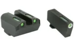 Truglo TFX Tritium/Fiber-Optic Day/Night Sight Set fits GLOCK 17 / 17L 19 22 23 24 26 27 33 34 35 38 and 39 (Suppressor Low)